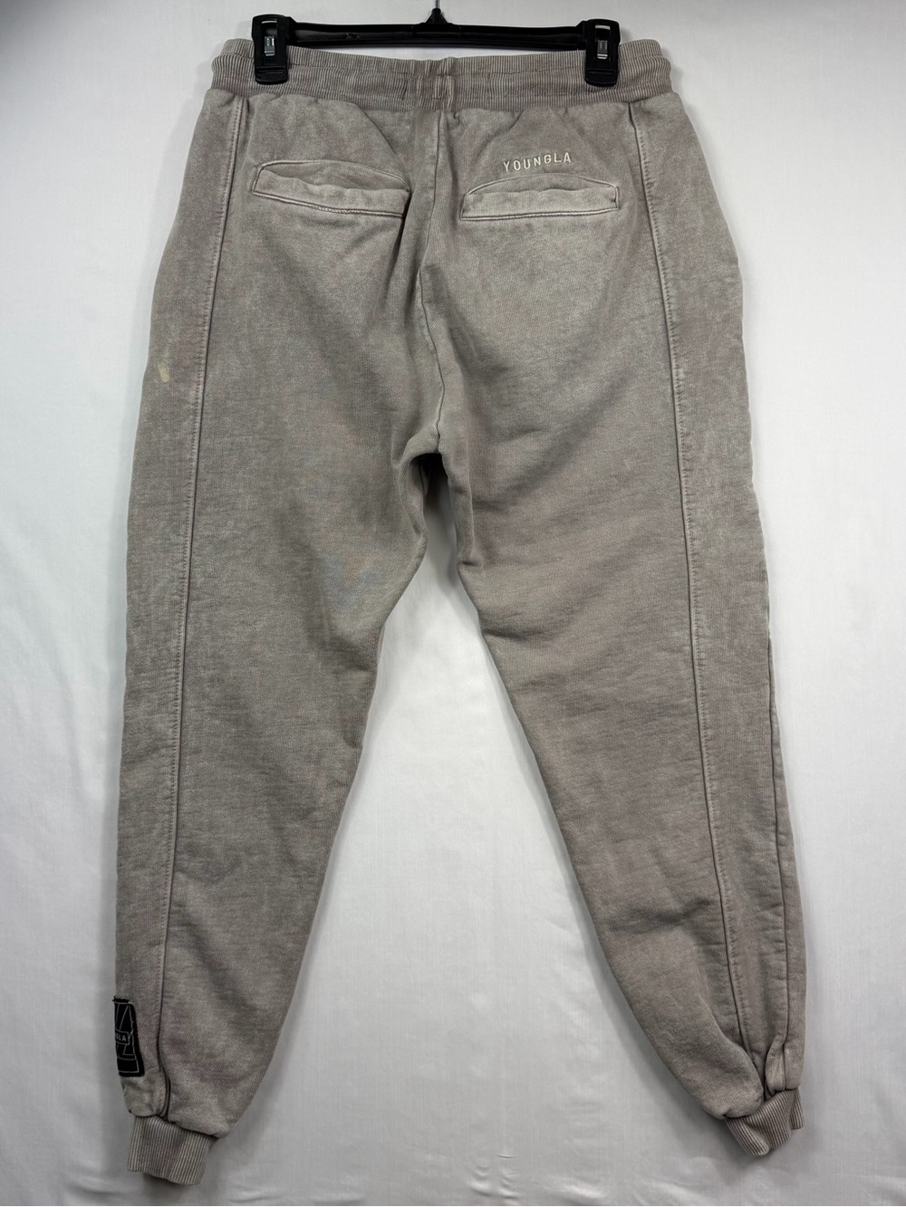 YoungLa 205 Light Brown/Grey Washed Heavyweight Gym Sweatpant Joggers Men Size M - Picture 5 of 10